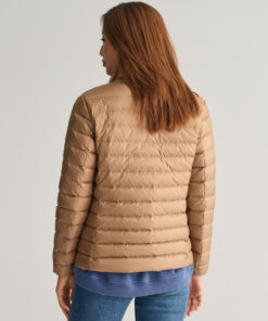 Gant Woman Light Down Jacket Warm Khaki