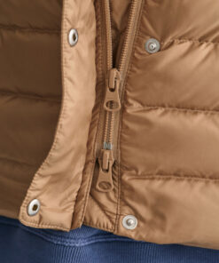 Gant Woman Light Down Jacket Warm Khaki