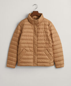 Gant Woman Light Down Jacket Warm Khaki