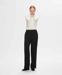 Selected Femme Tara Wide Pant Black