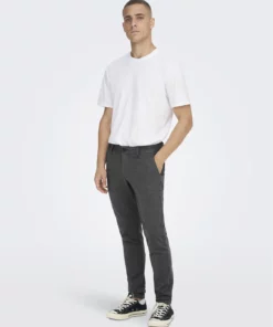 Only & Sons Mark Herringbone Pants Black