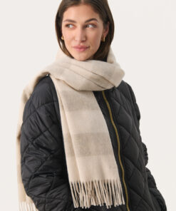 Part Two Kitha Scarf Beige Stripe