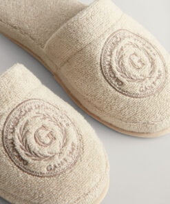 Gant Home Crest Slippers Putty