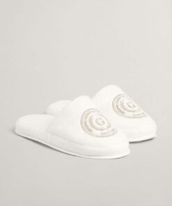 Gant Home Crest Slippers White