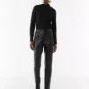 Comma, Faux Leather Trousers Black