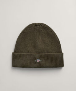 Gant Teens Shield Cotton Beanie Juniper Green