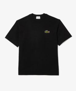 Lacoste Loose Fit Heavy Cotton Badge T-shirt Black