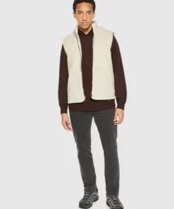 Knowledge Cotton Apparel Corduroy Vest Light Feather Gray