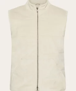 Knowledge Cotton Apparel Corduroy Vest Light Feather Gray