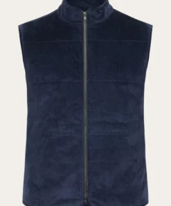 Knowldge Cotton Apparel Corduroy Vest Night Sky