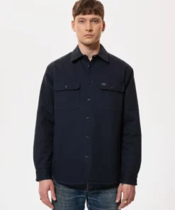 Nudie Jeans Glenn Padded Shirt Navy