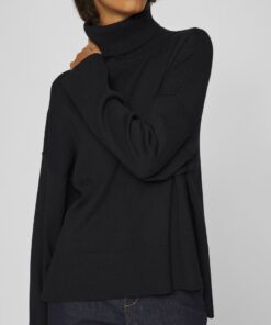 Vila Ostria Rollneck Knit Black Beauty