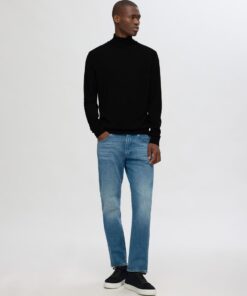 Selected Homme Tray Merino Roll Neck Sweater Black