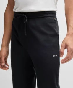 Boss Waffle Pyjama Pants Black