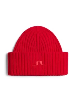 J.Lindeberg Jive Wool Beanie Barbados Cherry