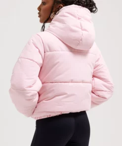 Juicy Couture Margie Aqua Activated Print Puffer Almond Blossom