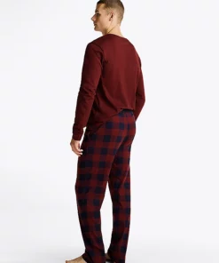 Tommy Hilfiger Original Jersey Pyjama Pants Buffalo Check Deep Rouge