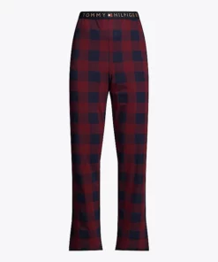 Tommy Hilfiger Original Jersey Pyjama Pants Buffalo Check Deep Rouge