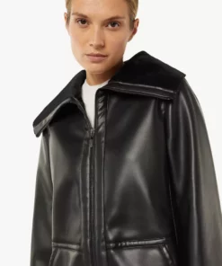 Comma, Faux Leather Jacket Black