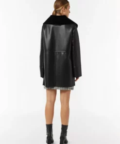 Comma, Faux Leather Jacket Black