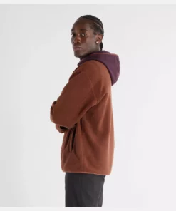 New Balance Polar Fleece Hooded Jacket Rich Oak