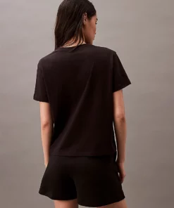 Calvin Klein Pyjama Top - Pure Cotton Black