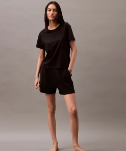 Calvin Klein Pyjama Top - Pure Cotton Black