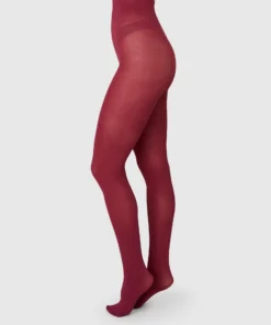 Swedish Stockings Olivia Premium Tights Red Mahogany