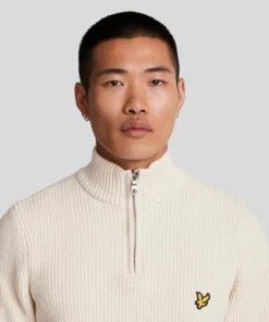 Lyle & Scott Shaker Stitch 1/4 Zip Jumper Cove