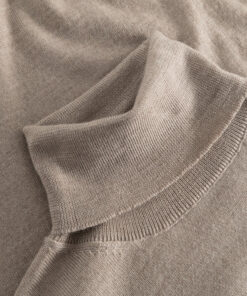 Les Deux Greyson Rollneck Merino Knit Dark Sand Melange