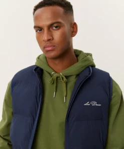 Les Deux Newport Padded Vest Dark Navy