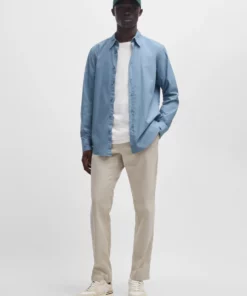 Boss Chino Pleated Pants Light Beige