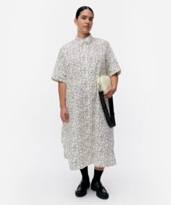 Marimekko Popliini Piirto Unikko Black/White