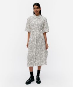 Marimekko Popliini Piirto Unikko Black/White