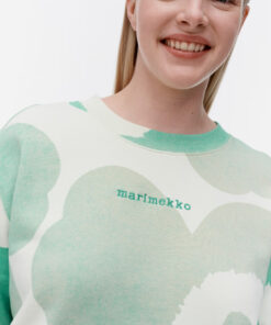 Marimekko Leiot Unikko Kioski Sweatshirt Green, White