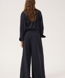 My Essential Wardrobe VittaMW Trousers Dark Sapphire Blue W. stripe