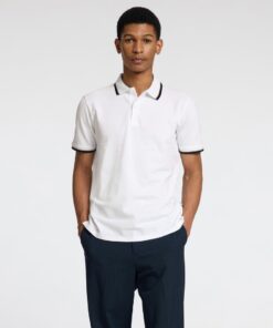 Selected Homme Slim-Atlas Sport SS Polo Bright White