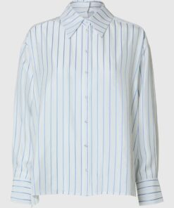 Selected Femme Mairin Striped Shirt Bright White