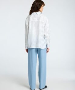Selected Femme Mairin Striped Shirt Bright White