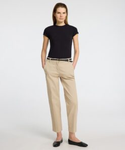 Selected Femme Vera-Rita Cropped Pants Island Fossil