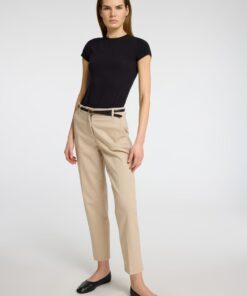 Selected Femme Vera-Rita Cropped Pants Island Fossil