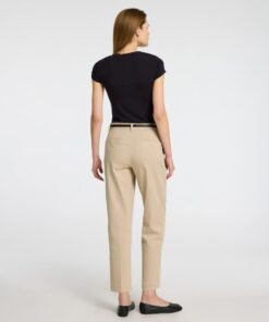 Selected Femme Vera-Rita Cropped Pants Island Fossil
