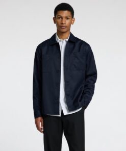 Selected Homme Scott Twill Formal Overshirt Sky Captain