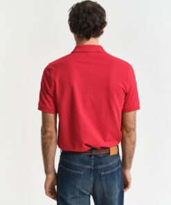 Gant Regular Fit Shield Pique Shirt Ruby Red