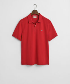 Gant Regular Fit Shield Pique Shirt Ruby Red