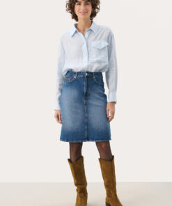 Part Two Leja Skirt Medium Blue Denim