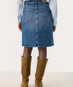 Part Two Leja Skirt Medium Blue Denim