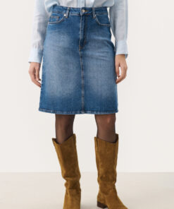 Part Two Leja Skirt Medium Blue Denim