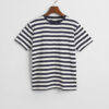 Gant Teens Striped Shield T-shirt Evening Blue