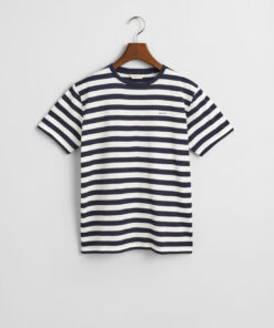 Gant Teens Striped Shield T-shirt Evening Blue
